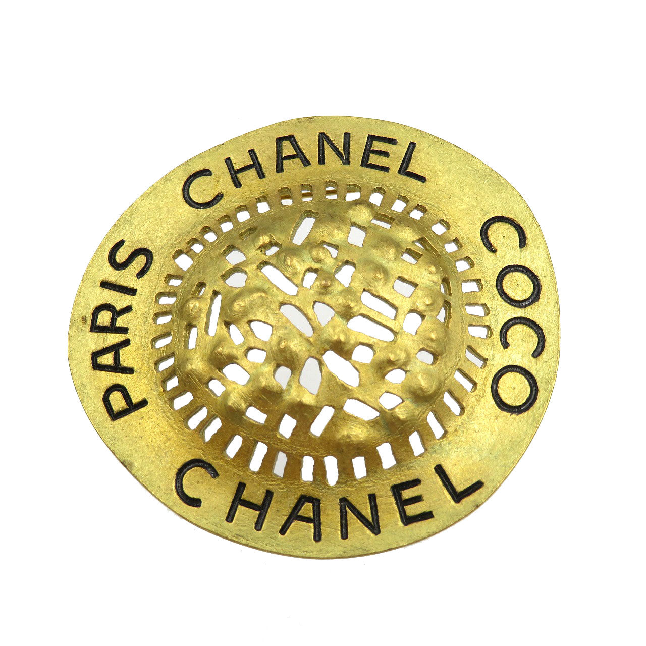 CHANEL Brooch metal gold