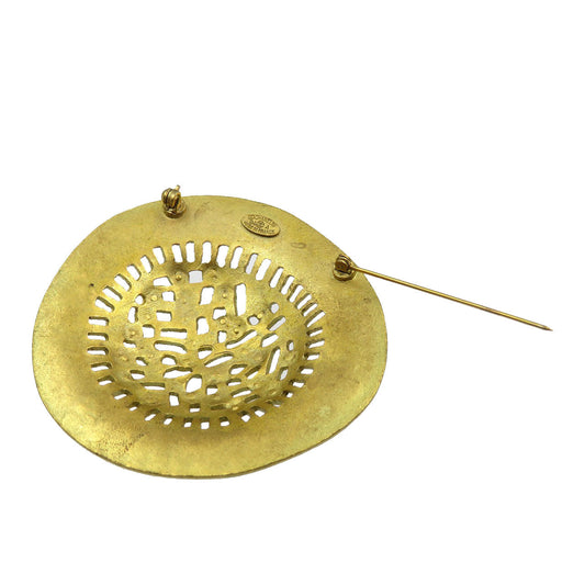 CHANEL Brooch metal gold