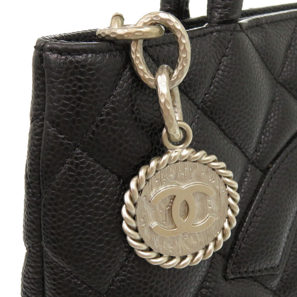 CHANEL Tote Bag Caviar skin black Replica Tote Women Used