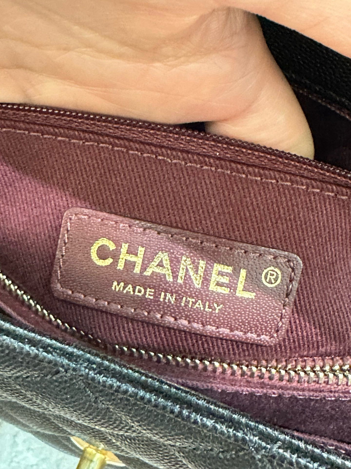 Chanel Medium Caviar Quilted Coco Handle Flap Black GHW