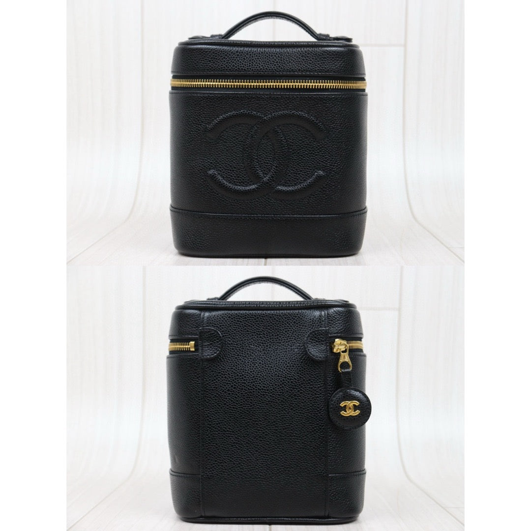 Very Good ( Rank A) ｜ CHANEL Caviar Skin Vanity Handbag  Made In 2000～2002 Year ｜25041011