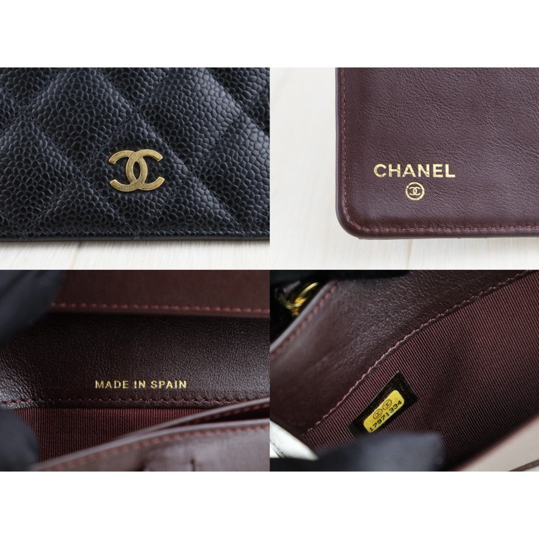 Good ( Rank AB)｜CHANEL Caviar Skin Black Long Wallet Made In 2012 - 2013Year｜H25031802