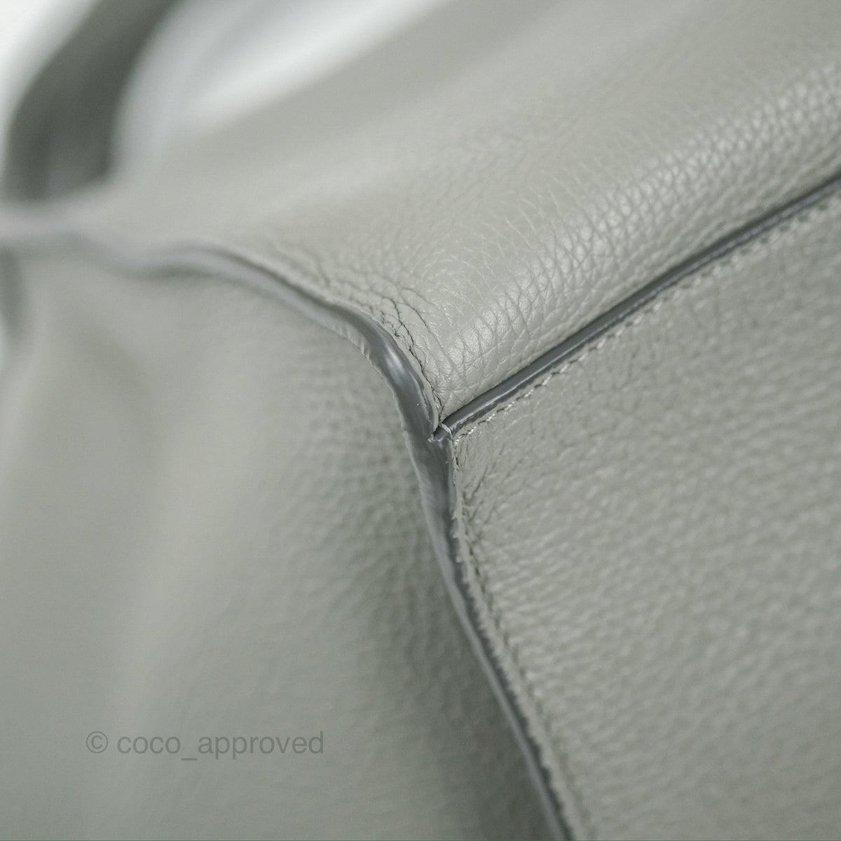 Celine Small Big Bag Grey Supple Grained Leather Silver Hardware