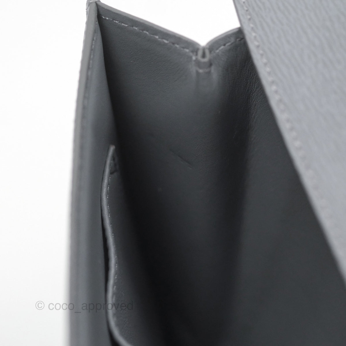 Celine Medium Classic Box Flap Grey Liege Calfskin