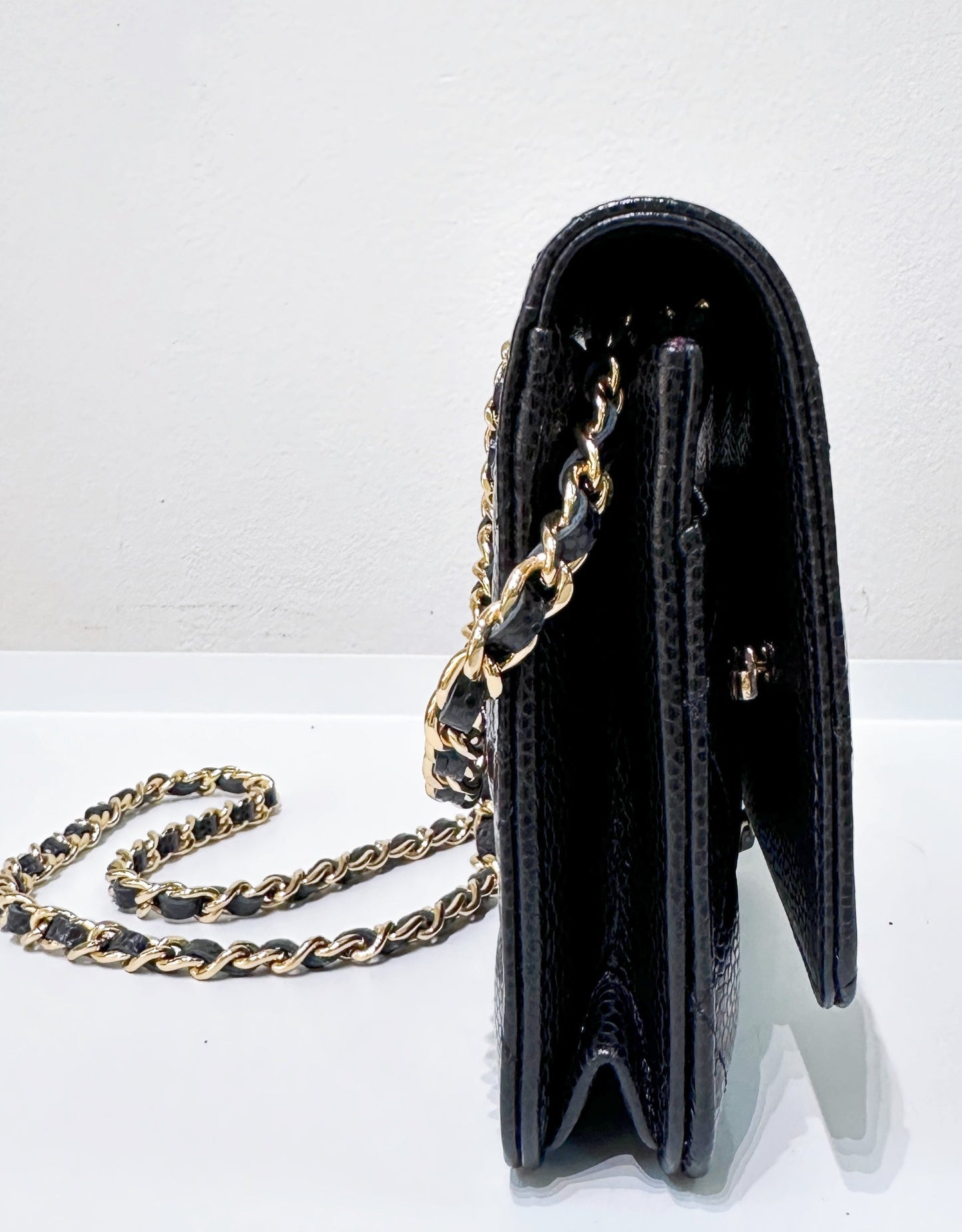 Chanel Classic Wallet on Chain Caviar Black GHW 29 Holo