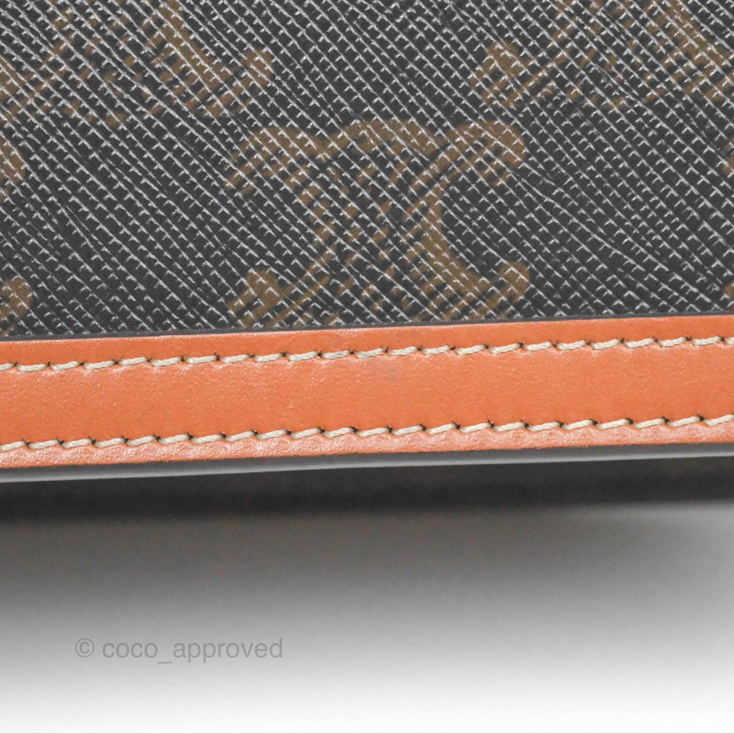 Celine Triomphe Wallet On Chain Canvas Tan Calfskin