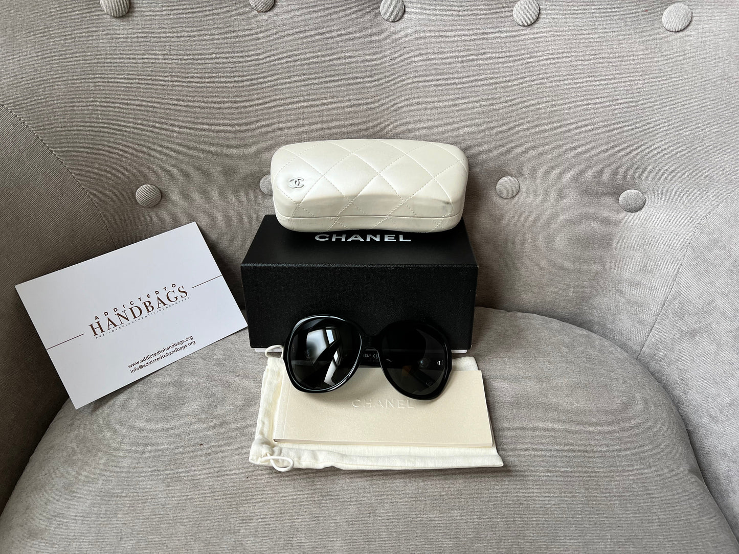 Chanel Black Pearl Sunglasses