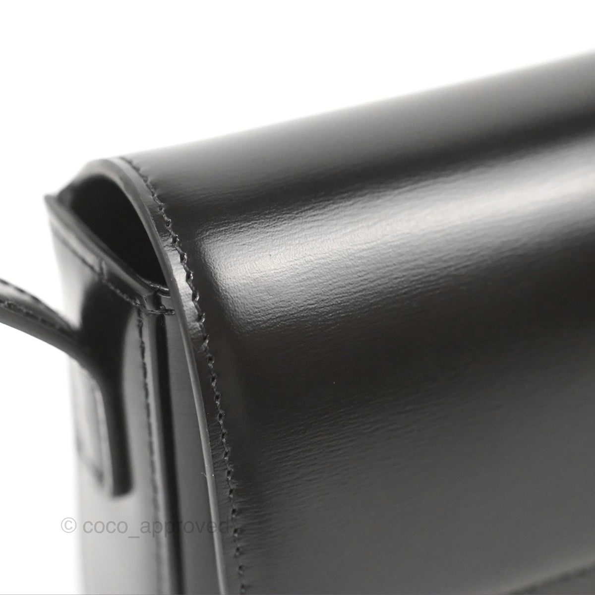 Celine Triomphe Shoulder Bag Black Calfskin