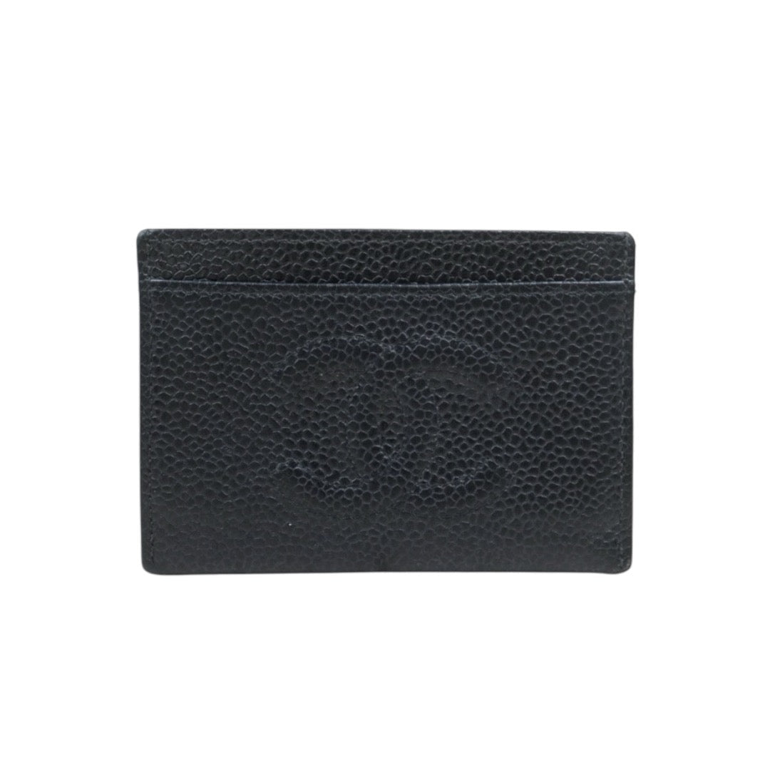 Very Good ( Rank A)｜CHANEL Caviar Skin  Card Holder Black Made In 1997-1999Year｜VT25030123