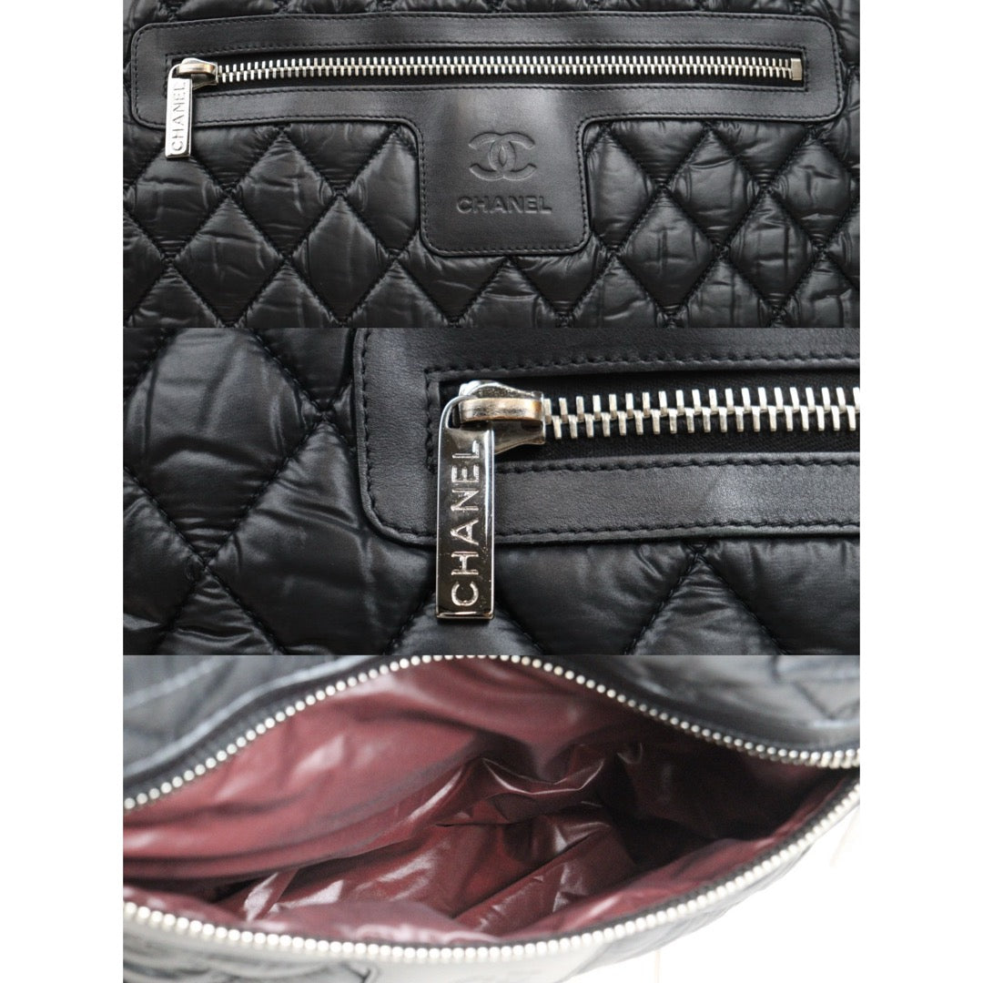 Very Good ( Rank A)｜ CHANEL Down Tote Bag  Black Made in 2009-2010Year ｜25070106