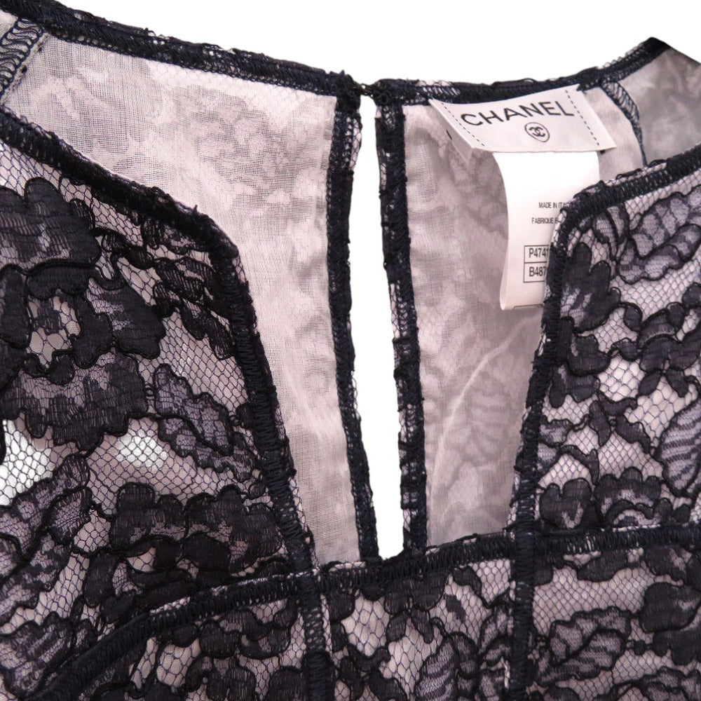 CHANEL blouse P47412W05438 cotton Navy 36