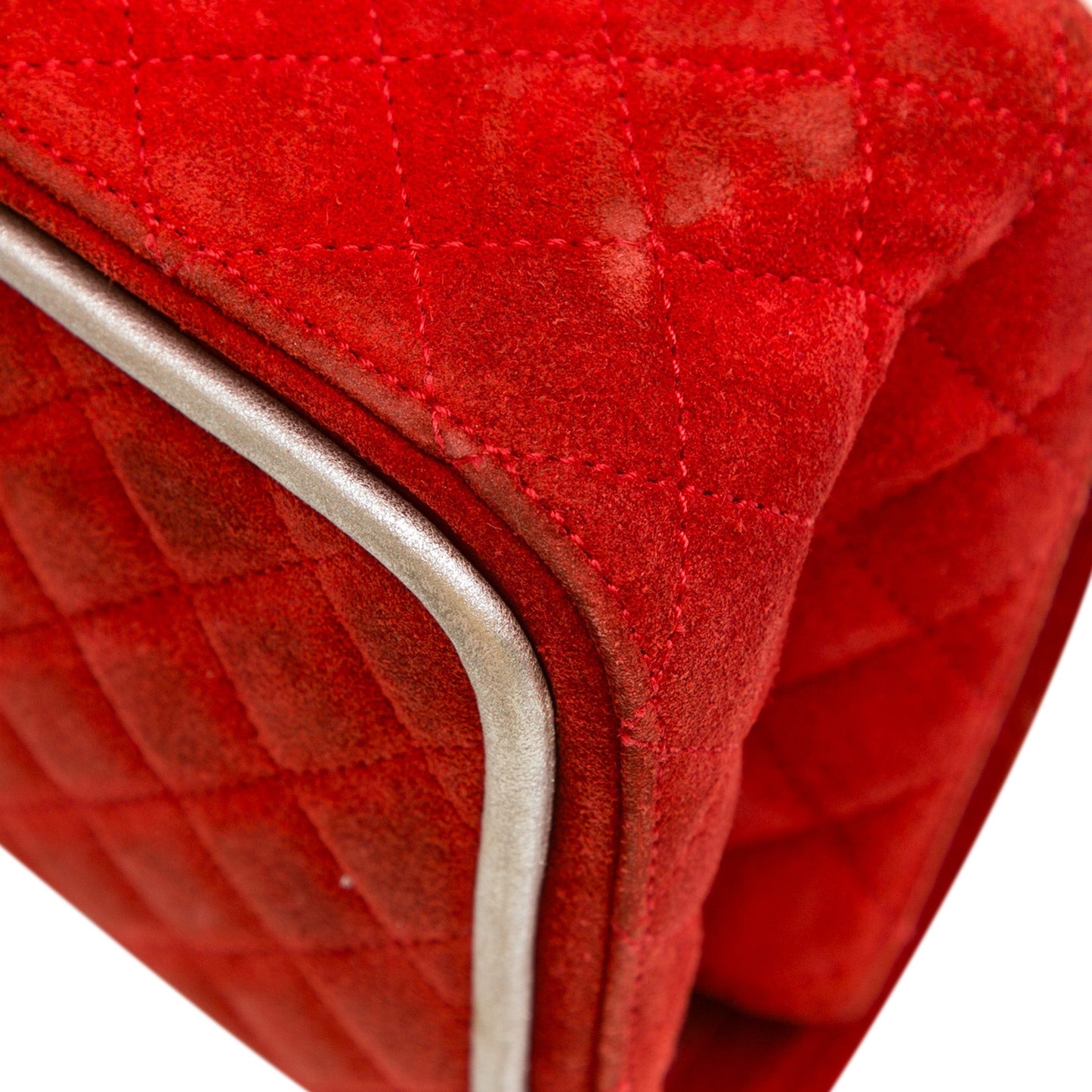 Red Chanel Medium Suede Re-issue 2.55 Double Flap Shoulder Bag