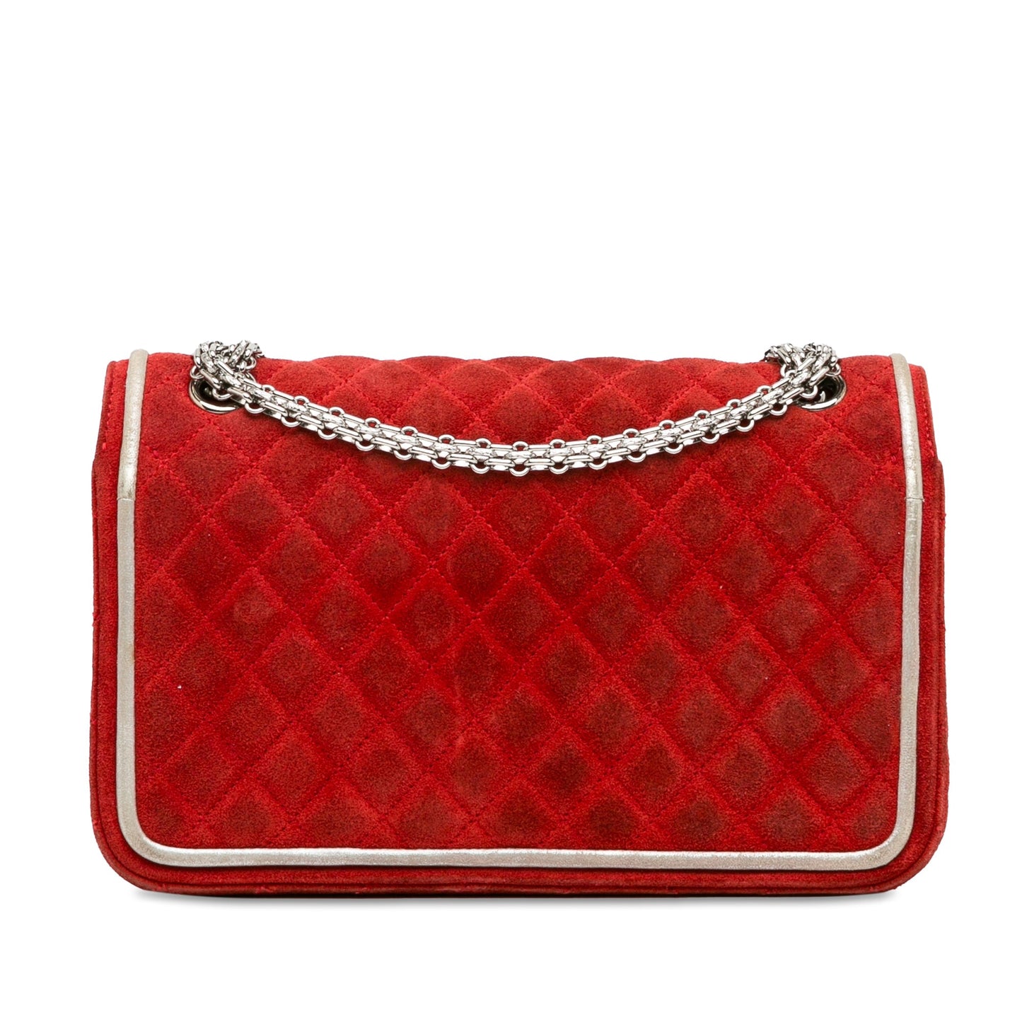 Red Chanel Medium Suede Re-issue 2.55 Double Flap Shoulder Bag