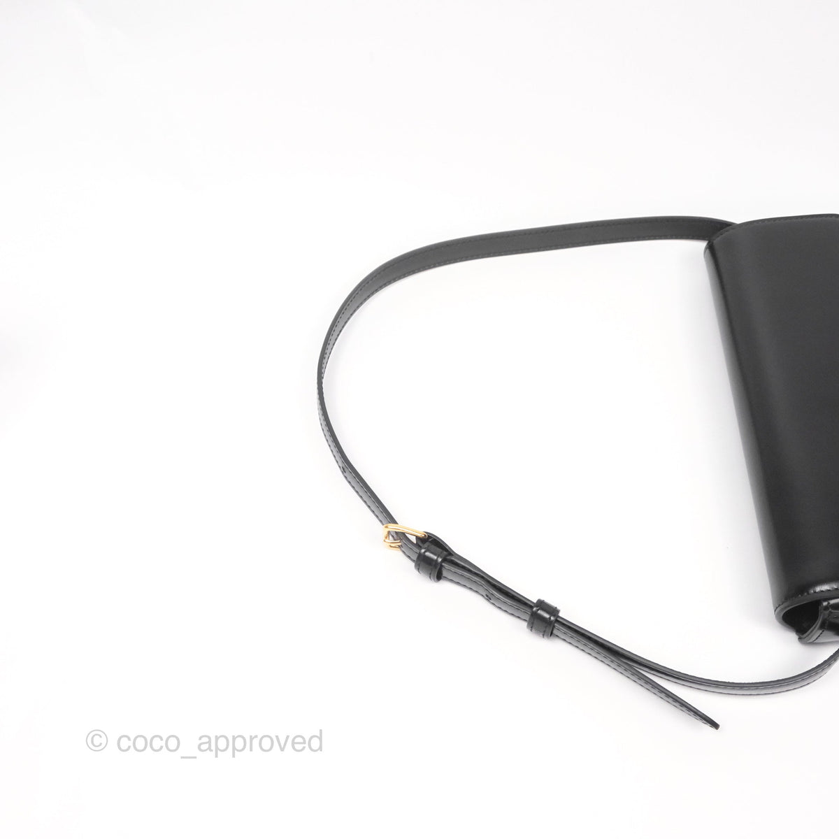 Celine Triomphe Shoulder Bag Black Calfskin