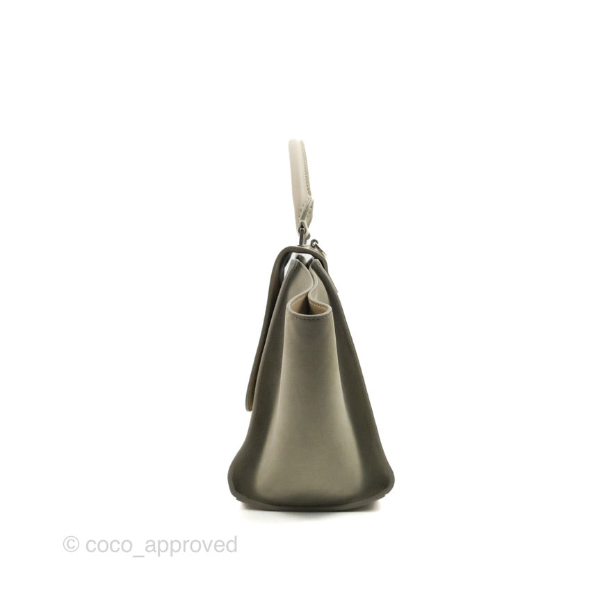 Celine Small Sleek Trapeze Beige Calfskin/Patent