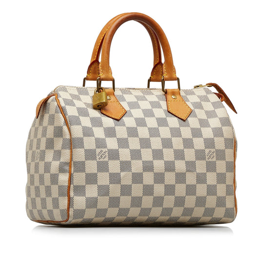 LOUIS VUITTON Damier Azur Speedy 25 Boston Bag