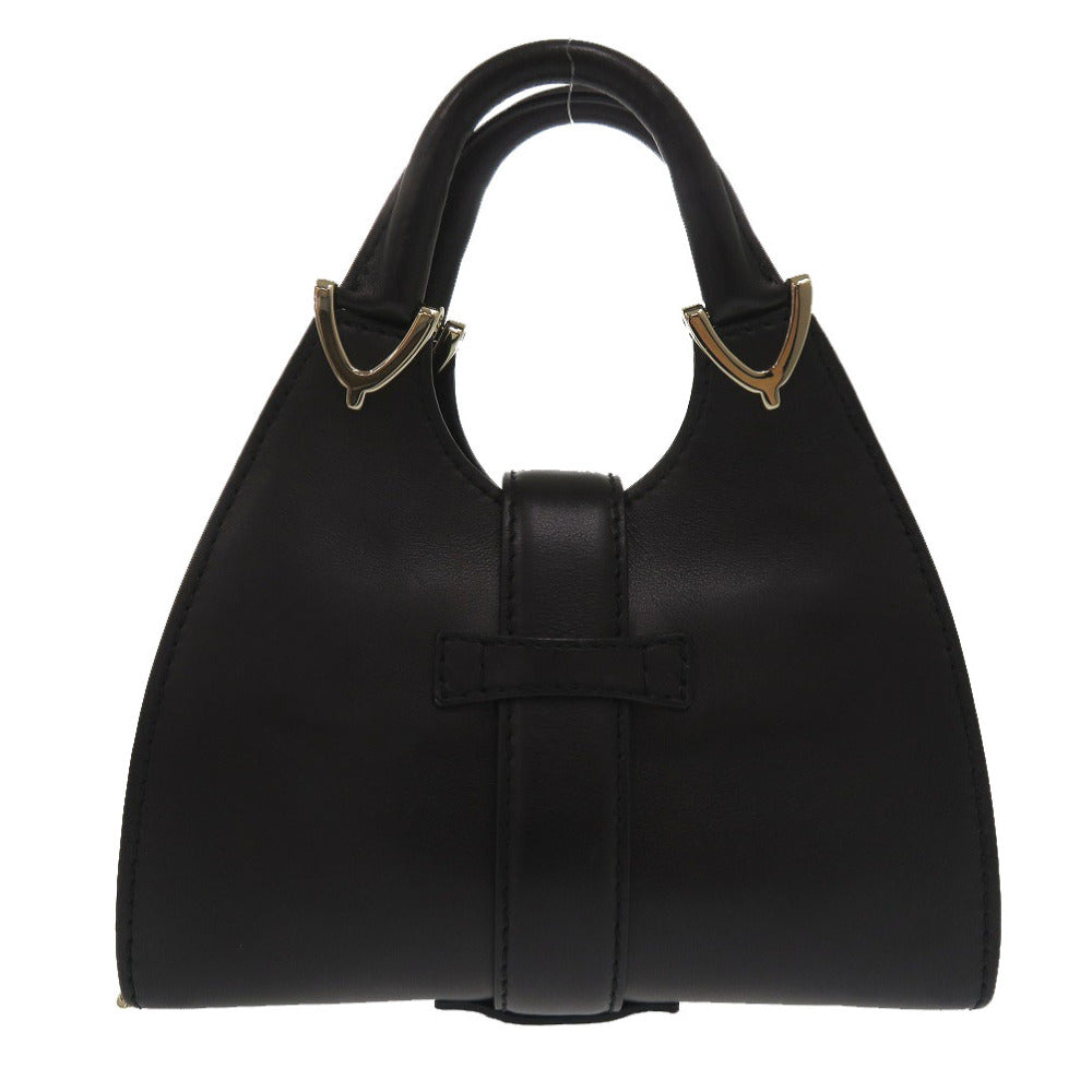 GUCCI Tote Bag 277515 leather black Horsebit Half Moon 2way Chain Shoulder Women Used