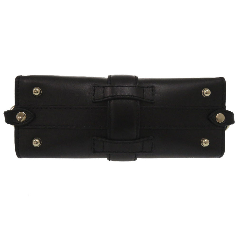 GUCCI Tote Bag 277515 leather black Horsebit Half Moon 2way Chain Shoulder Women Used