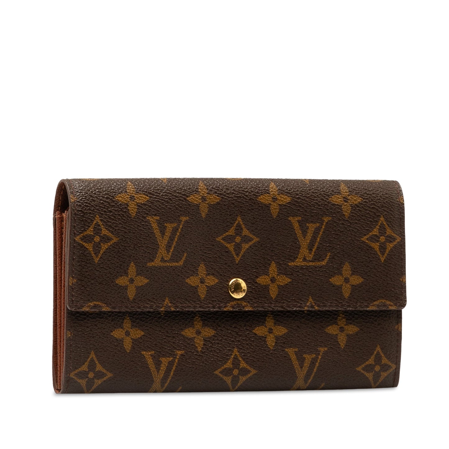 Brown Louis Vuitton Monogram Sarah Long Wallet