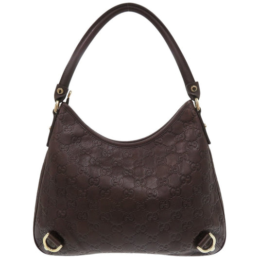 GUCCI Shoulder Bag 130738 Calfskin Brown Guccissima Abby One Shoulder Bag Dark Brown Women Used