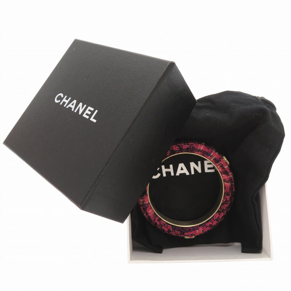 CHANEL Bangle Tweed, Metal purple COCO Mark Women Used
