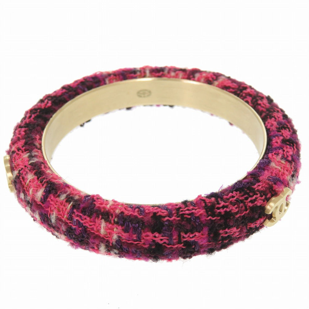 CHANEL Bangle Tweed, Metal purple COCO Mark Women Used