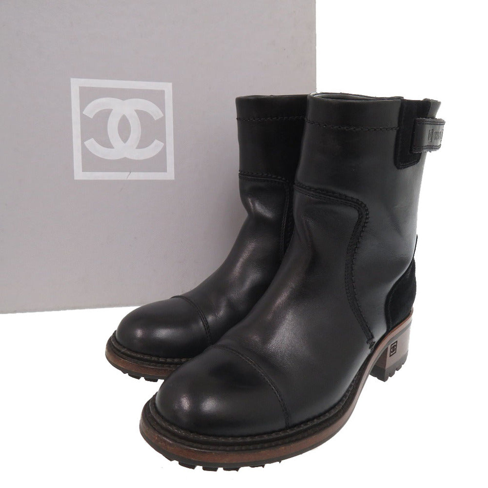 CHANEL boots IG26533C leather black 36