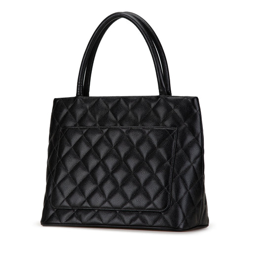Black Chanel Caviar Medallion Tote