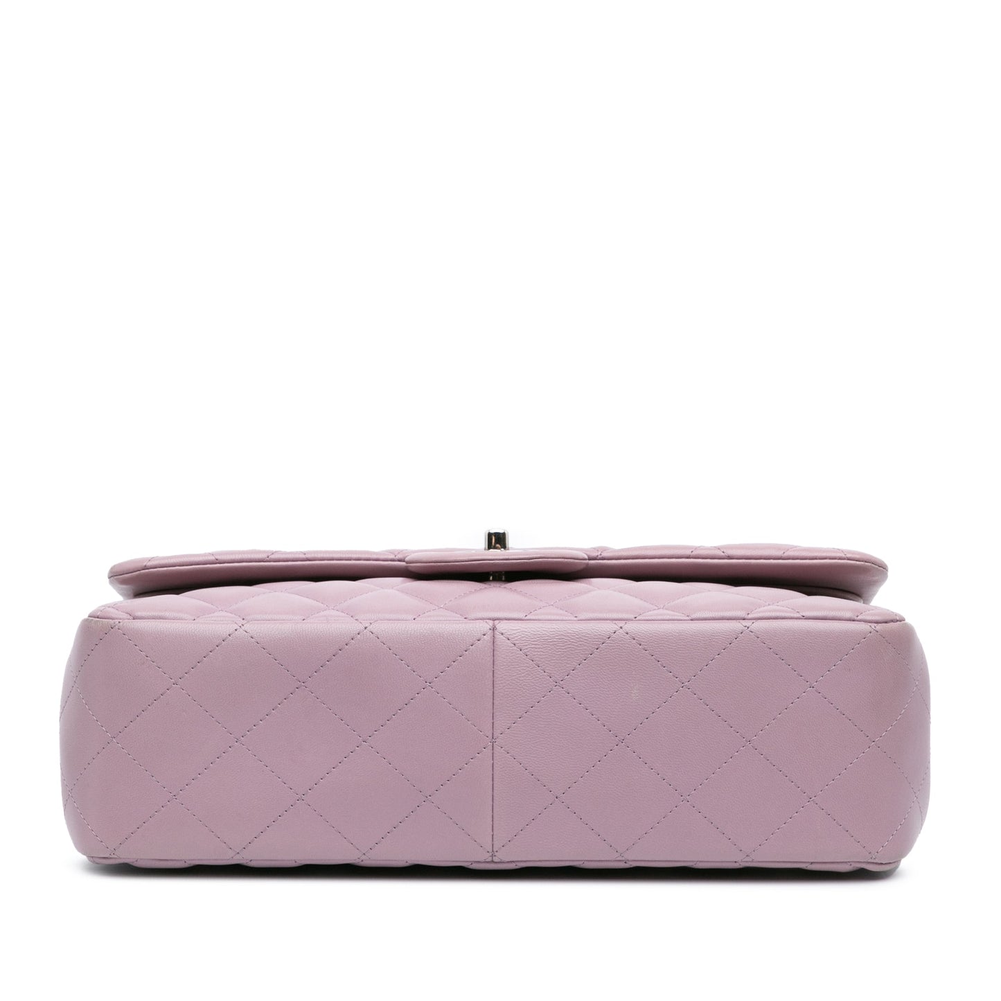Purple Chanel Jumbo Classic Lambskin Double Flap Shoulder Bag
