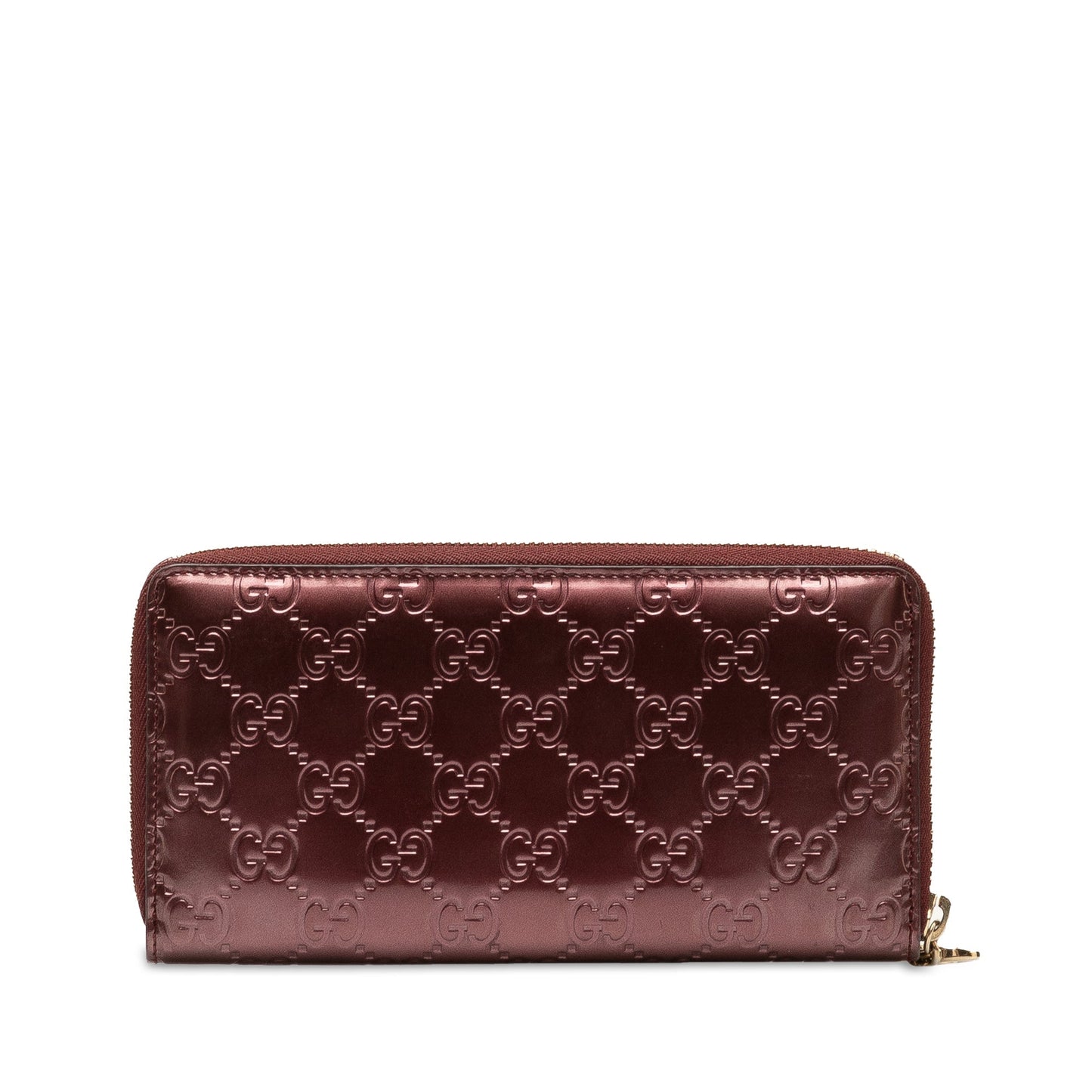 GUCCIssima Patent Zip Around Long Wallet Long Wallets
