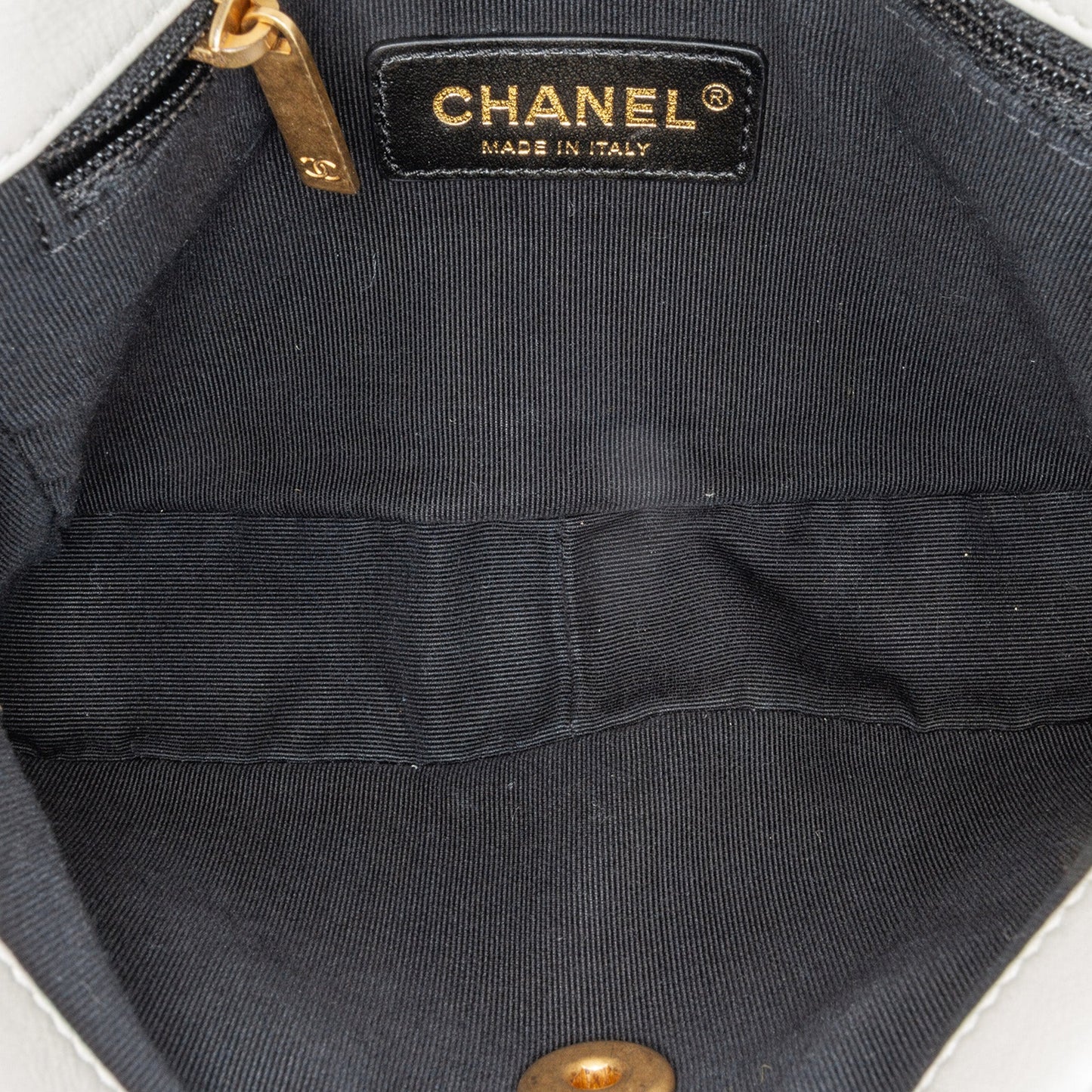 White Chanel Mini Glazed Calfskin Pearl Side Flap Crossbody Bag