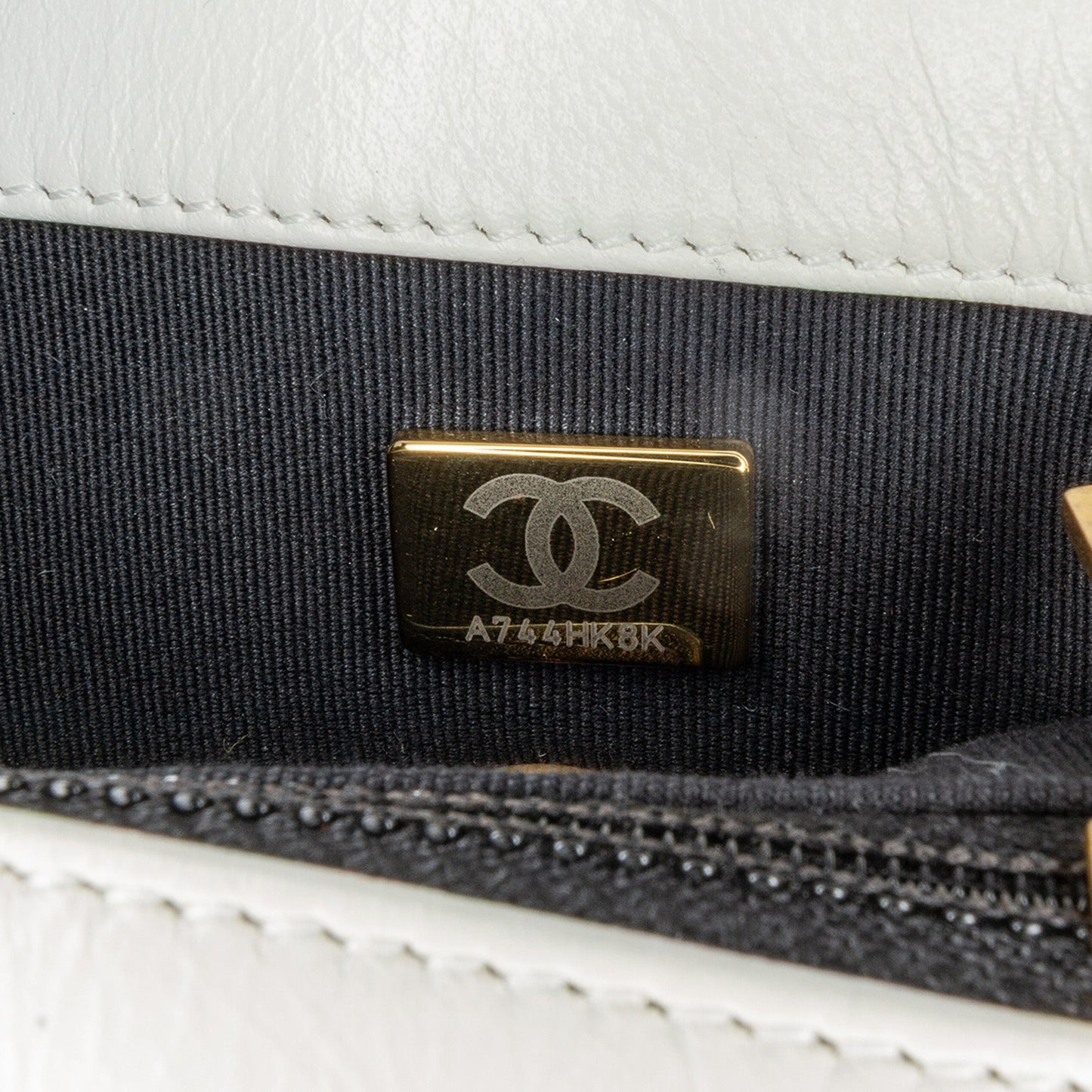 White Chanel Mini Glazed Calfskin Pearl Side Flap Crossbody Bag