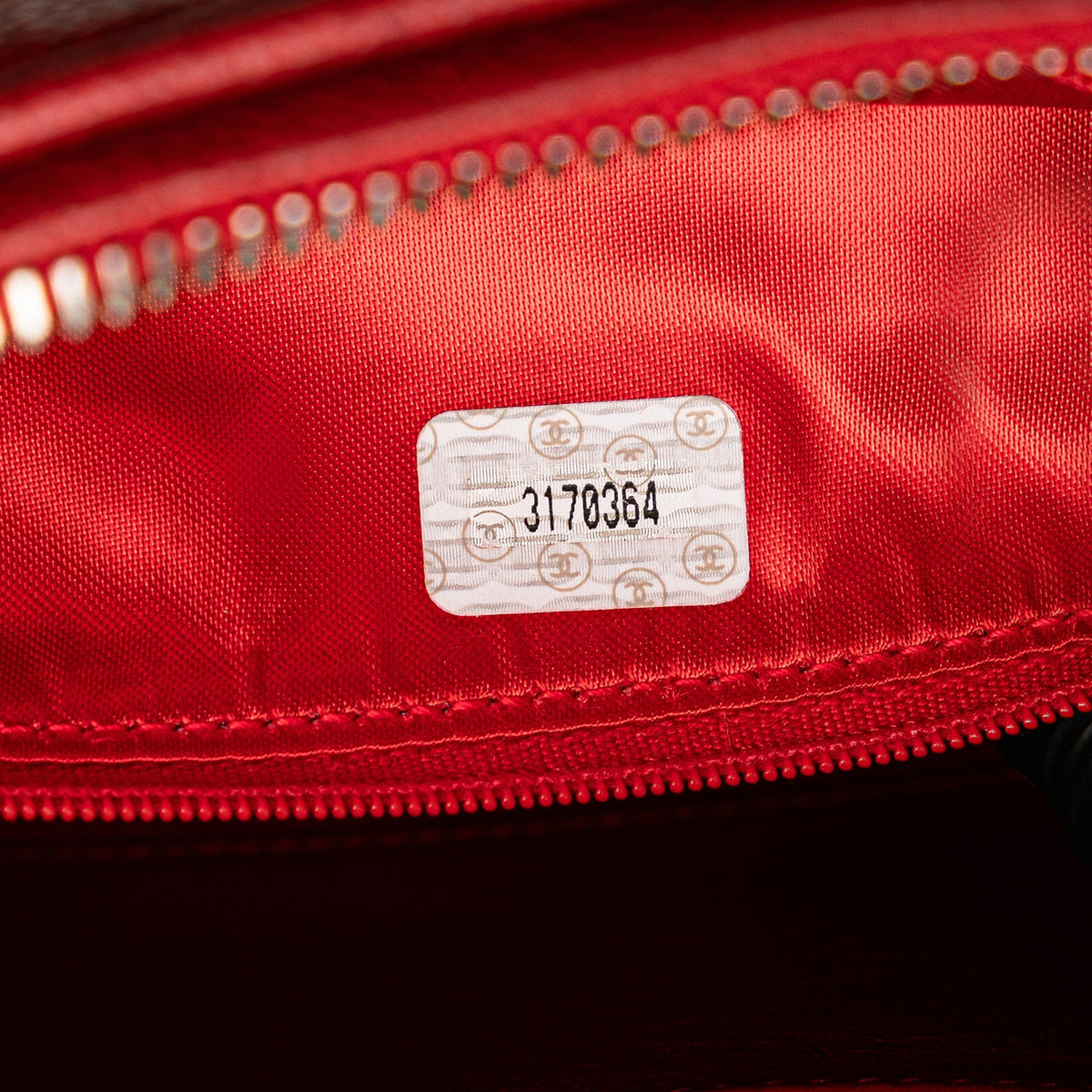 Red Chanel CC Quilted Caviar Chain Camera Bag