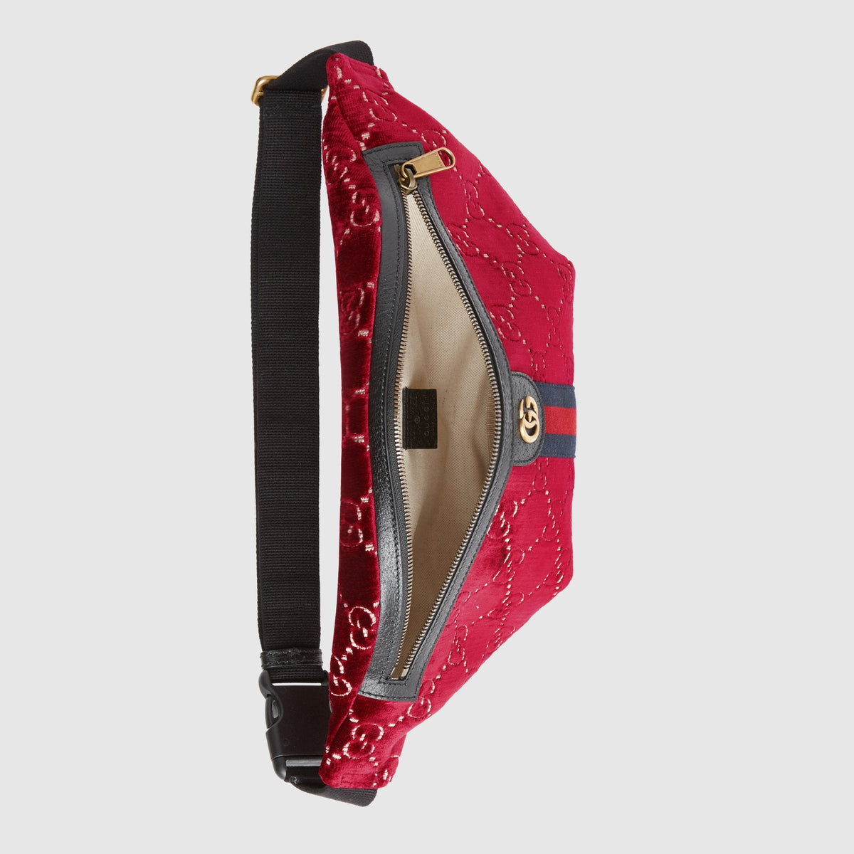 GG Velvet Belt Bag Red