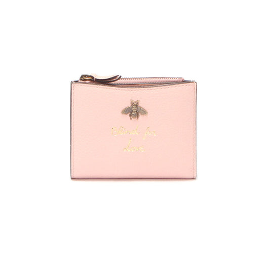 GUCCI Animalier Leather Bifold Compact Wallet