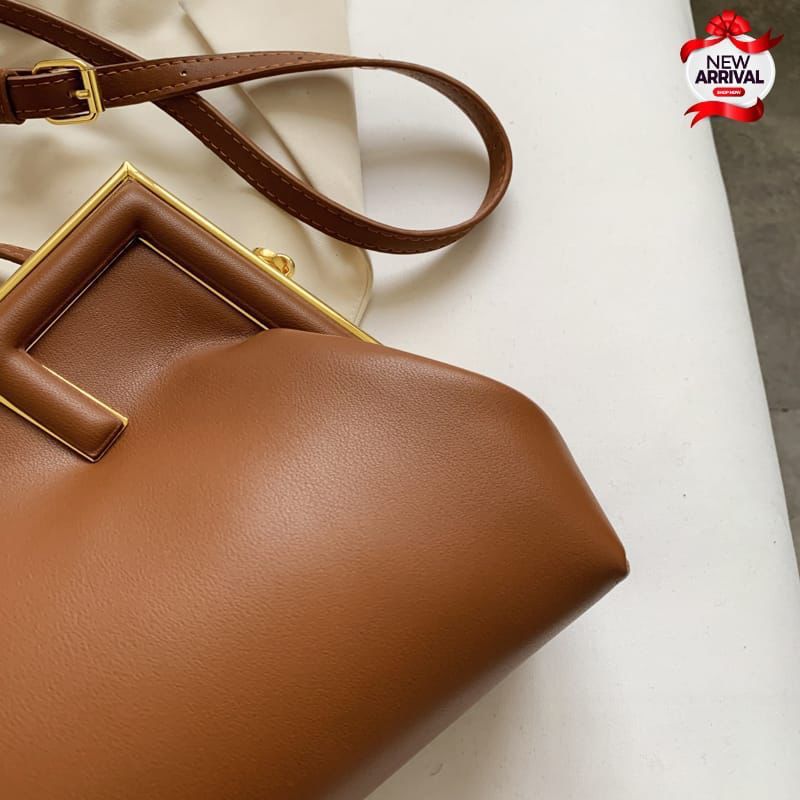 Fendi-Inspired High-Quality Imported Crossbody Bag (Brown)