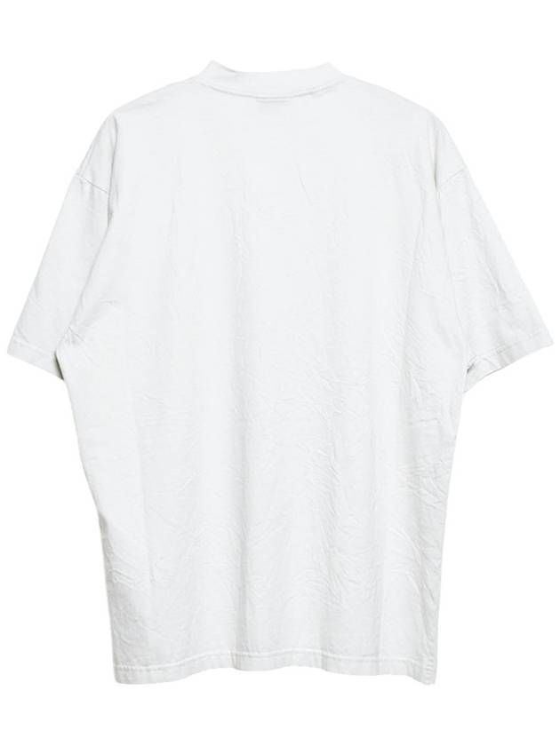 Luxury Balenciaga  Logo Print Cotton Short Sleeve T-Shirt White