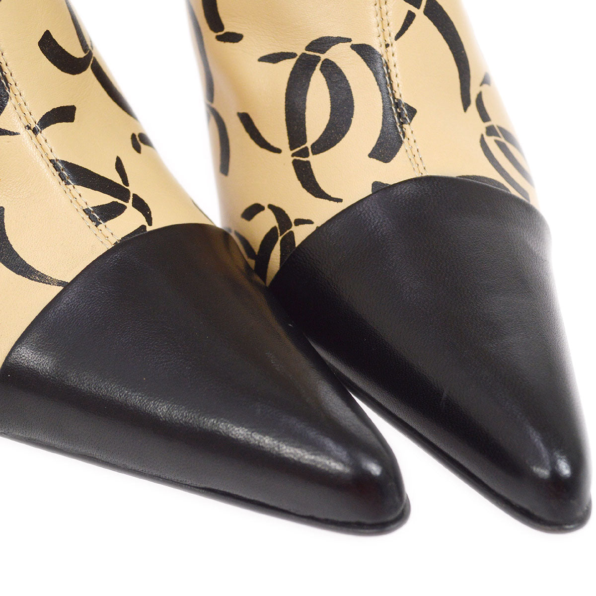 Chanel Fall 2000 Ankle Boots Shoes #37 1/2