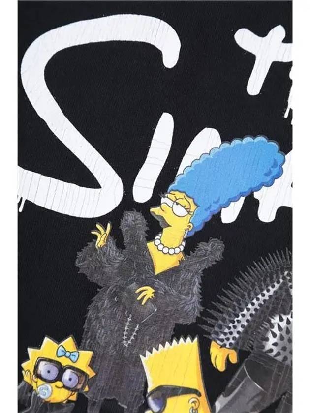Luxury Balenciaga  WoMen's The Simpsons Printing Small Fit Short Sleeve T-Shirt Black