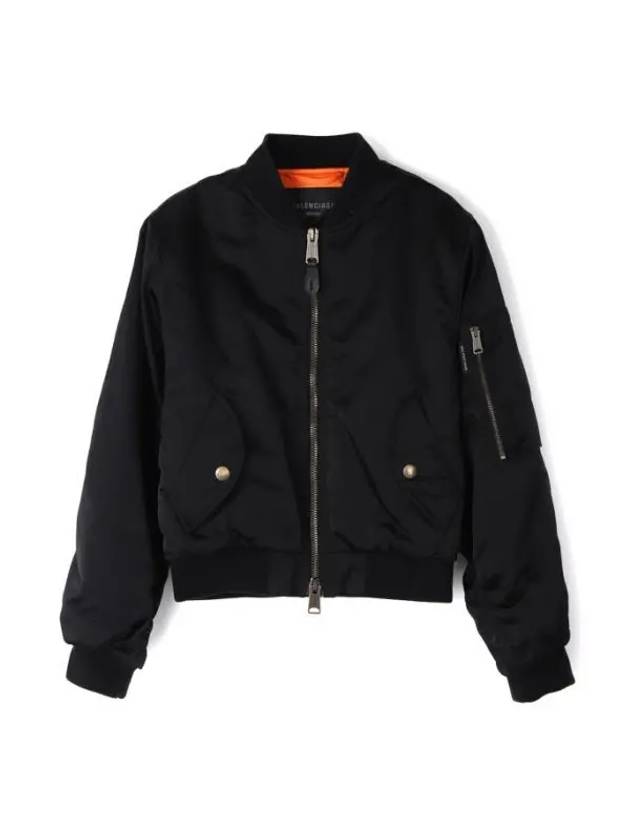 Luxury Balenciaga  Shrunk Bomber Jacket Black