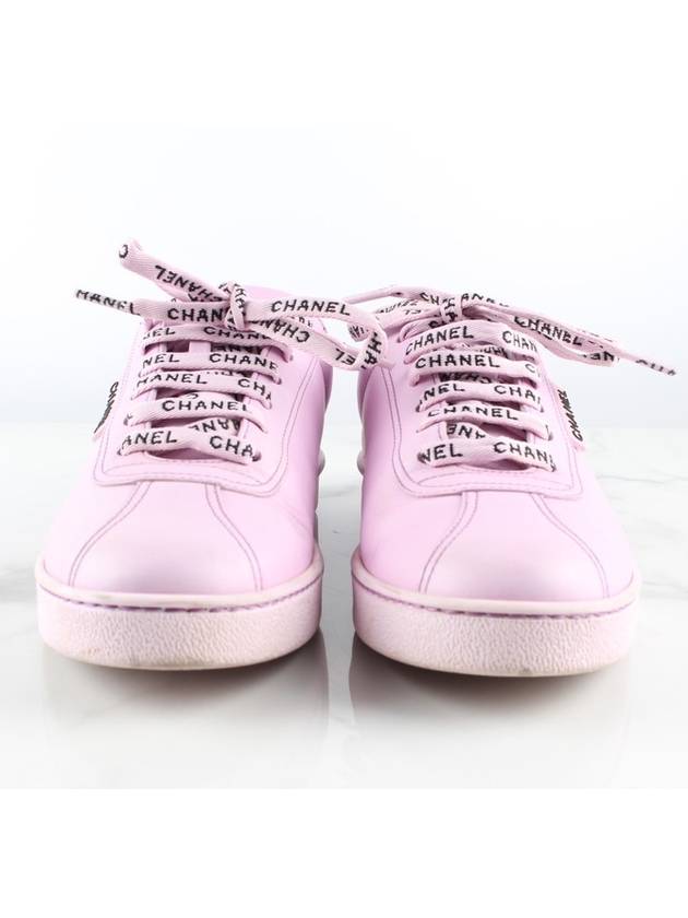 shoe lace pink Chanel