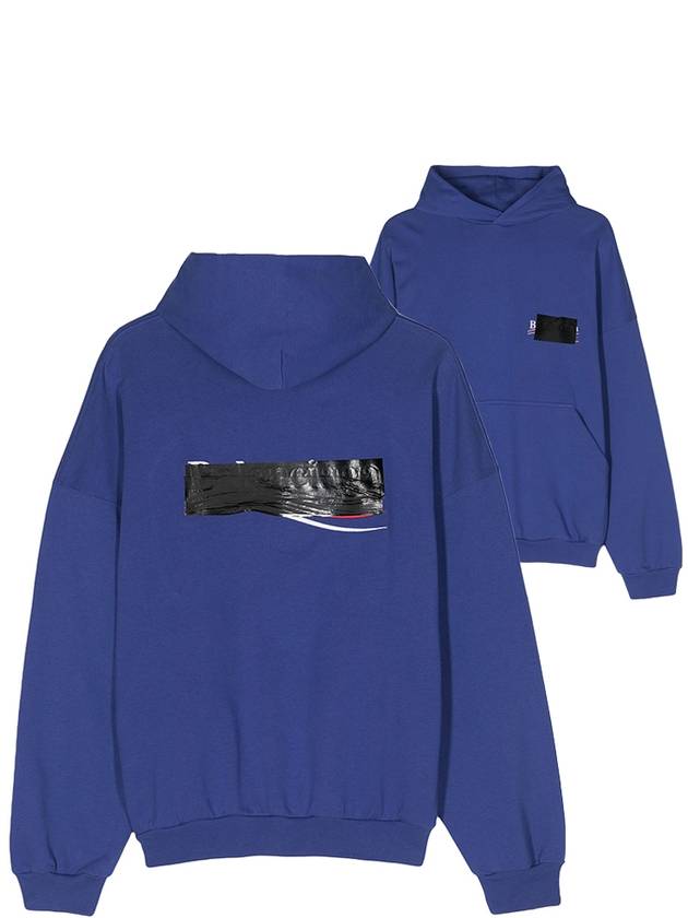 Luxury Balenciaga  Gaffer Maxi Hoodie Blue
