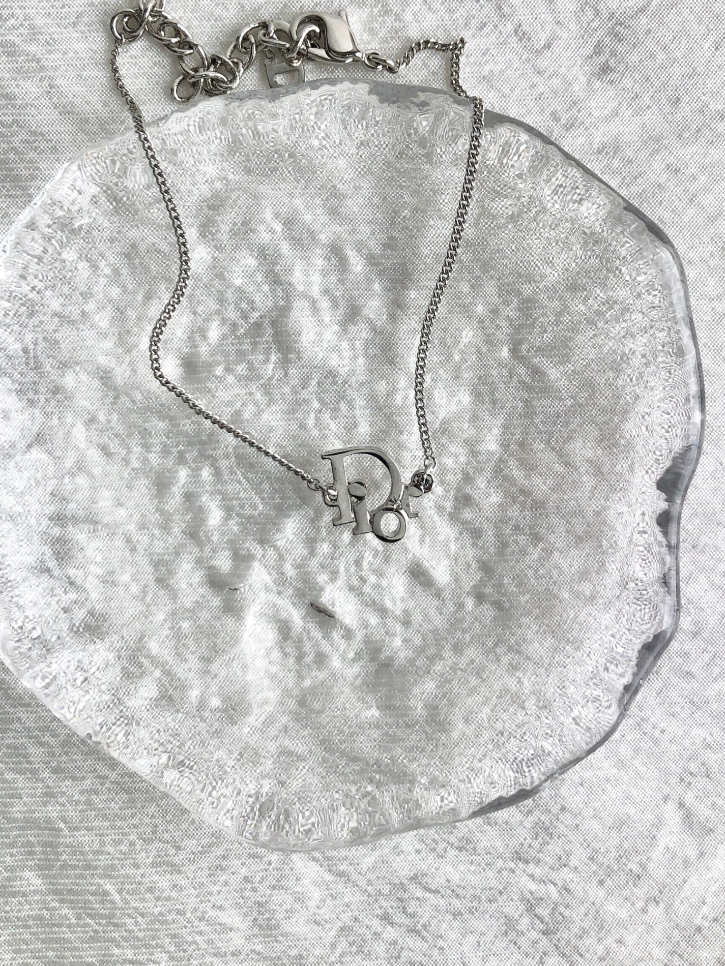 Christian Dior Logo Motif Bracelet Silver Vintage absmmc