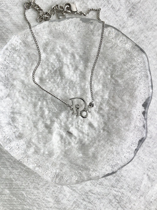 Christian Dior Logo Motif Bracelet Silver Vintage absmmc