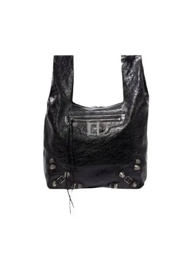 Luxury Balenciaga  Men's Le Cagole Tote Bag Black