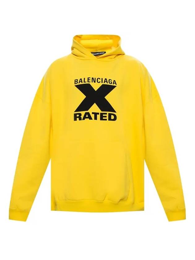 Luxury Balenciaga  Logo Print Hoodie Yellow