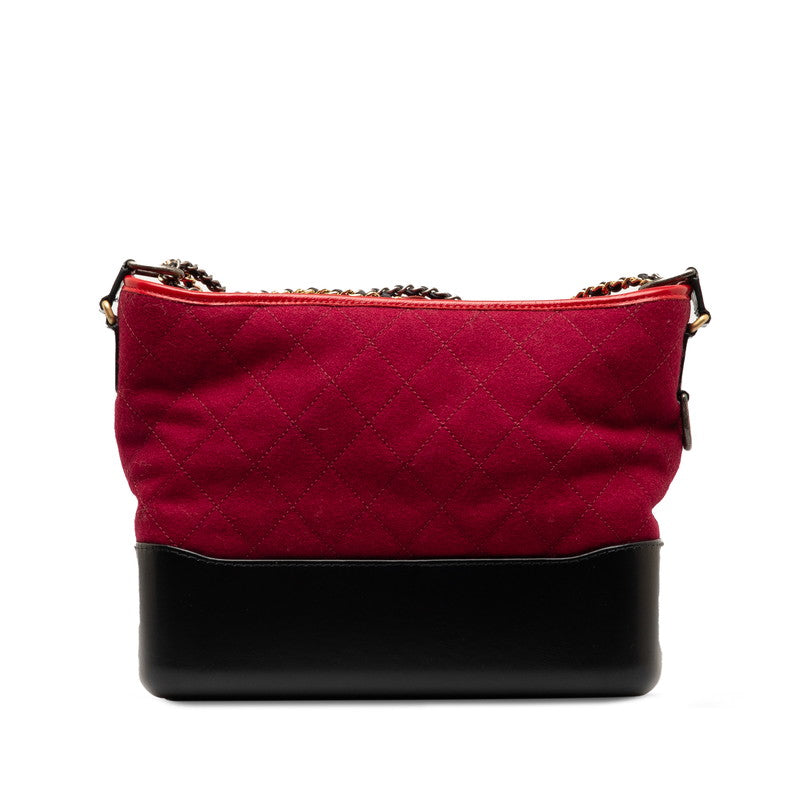 Chanel Gabriel Coco Chain Shoulder Bag Red Black Leather Wall  Chanel
