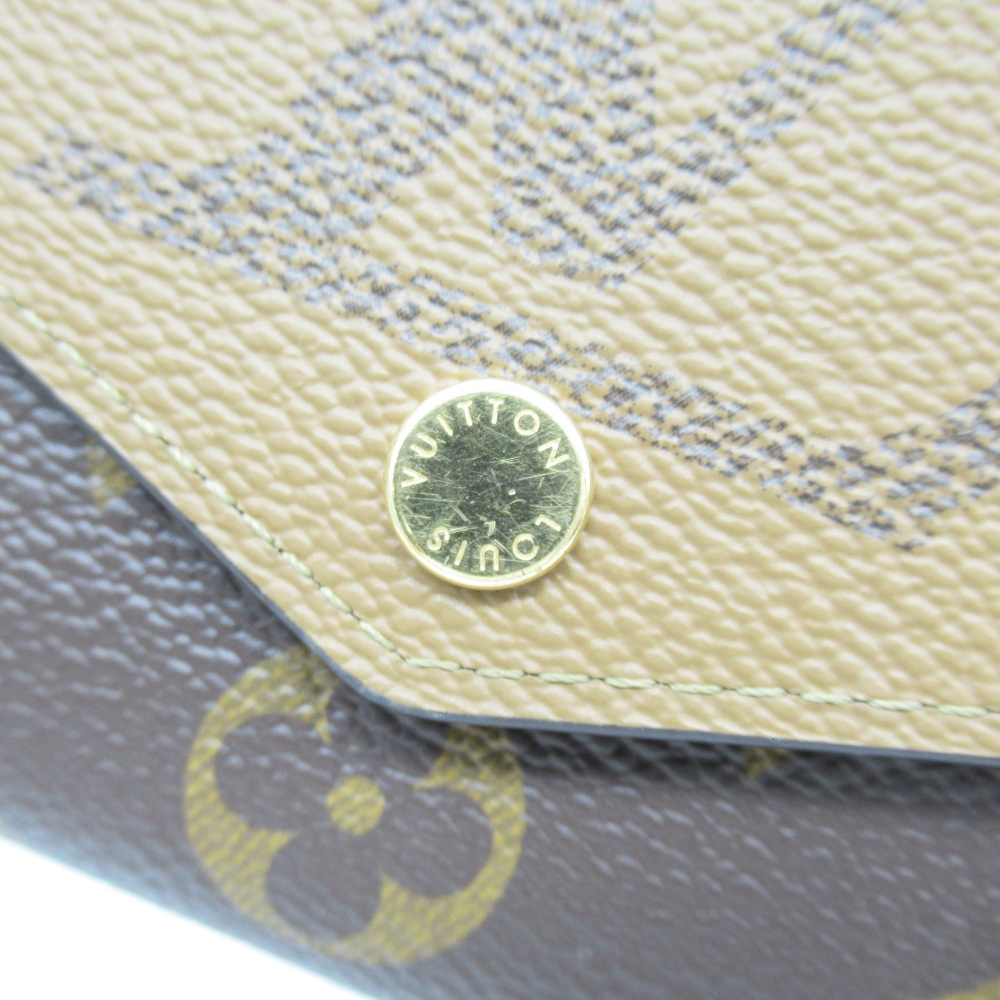 Louis Vuitton Portefolio Sarah Long Wallet Two Fable Wallet Two Foldable Wallet PVC  Canvas Monogram Giant Reversee   Brown M80726
