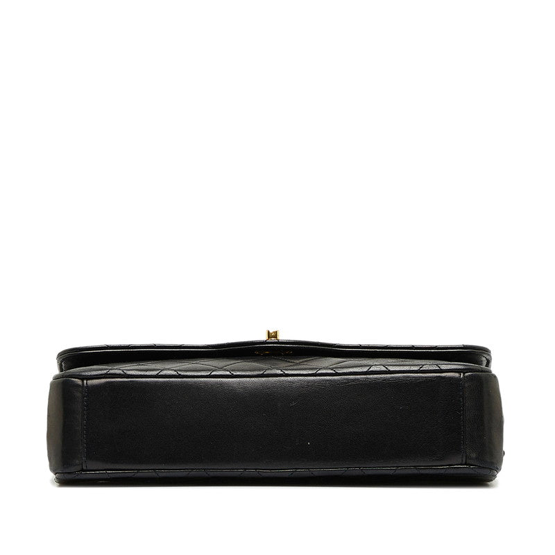Chanel Mattress ingle Chain Shoulder Bag Black Gold   Chanel