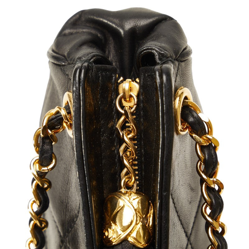 Chanel Vintage Cocomark Mattress Tassel Chain houlder Bag Pocket Black  Lady Chanel